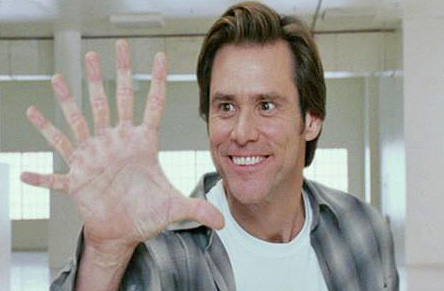Джим Керри с семью пальцами. Фильм «Брюс всемогущий».